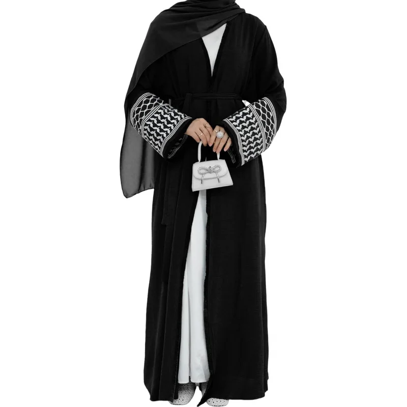 Women Ramadan Muslim Abaya Long Sleeve Embroidered Open Front Cardigan Kimono Turkey Dubai Kaftan
Women Ramadan Muslim Abaya Long Sleeve Embroidered Open Front Cardigan Kimono Turkey Dubai Kaftan