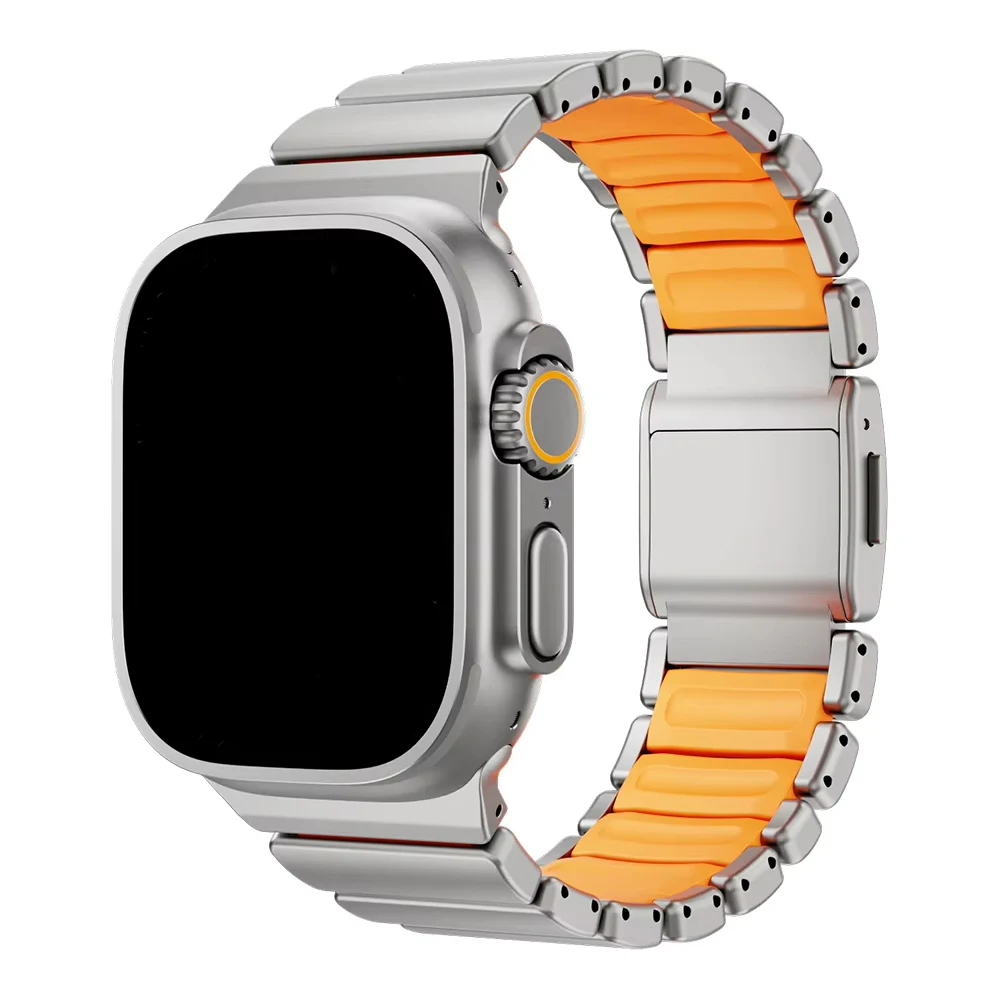 Luxury Strap for Apple watch Band Ultra 2 3/11/10/9/8/7/6/SE 3 46mm 45mm 44mm 49mm Titanium+Rubber accessories bracelet correa
Luxury Strap for Apple watch Band Ultra 2 3/11/10/9/8/7/6/SE 3 46mm 45mm 44mm 49mm Titanium+Rubber accessories bracelet correa