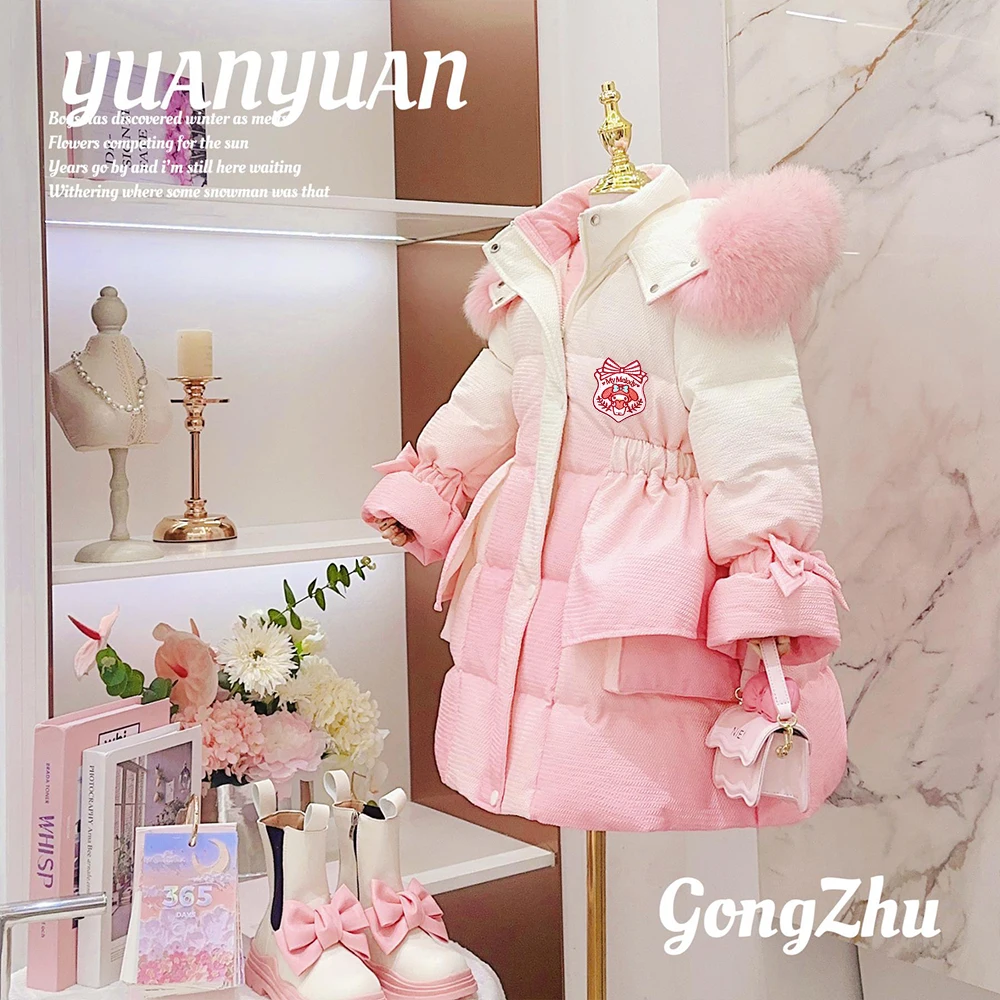Anime Sanrios My Melody Girls Down Clothes Winter Kuromi Fashion Long Fur Hooded Cotton Padded Jacket Warm Slimwaist Outerwear 
Anime Sanrios My Melody Girls Down Clothes Winter Kuromi Fashion Long Fur Hooded Cotton Padded Jacket Warm Slimwaist Outerwear