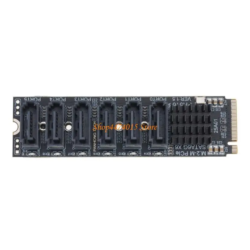 K1AA for M.2 to Sata3.0 Adapter Card Converter Card with 6 Sata3.0 Ports ASM1166 Chip
K1AA for M.2 to Sata3.0 Adapter Card Converter Card with 6 Sata3.0 Ports ASM1166 Chip