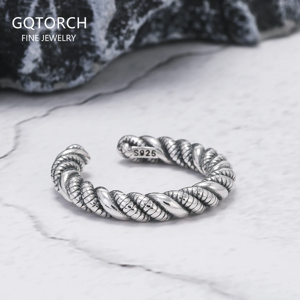 Винтажное кольцо из стерлингового серебра 925 пробы с витым узором для мужчин и женщин, регулируемое, в стиле ретро, минималистичное, модное украшение
Винтажное кольцо из стерлингового серебра 925 пробы с витым узором для мужчин и женщин, регулируемое, в стиле ретро, минималистичное, модное украшение