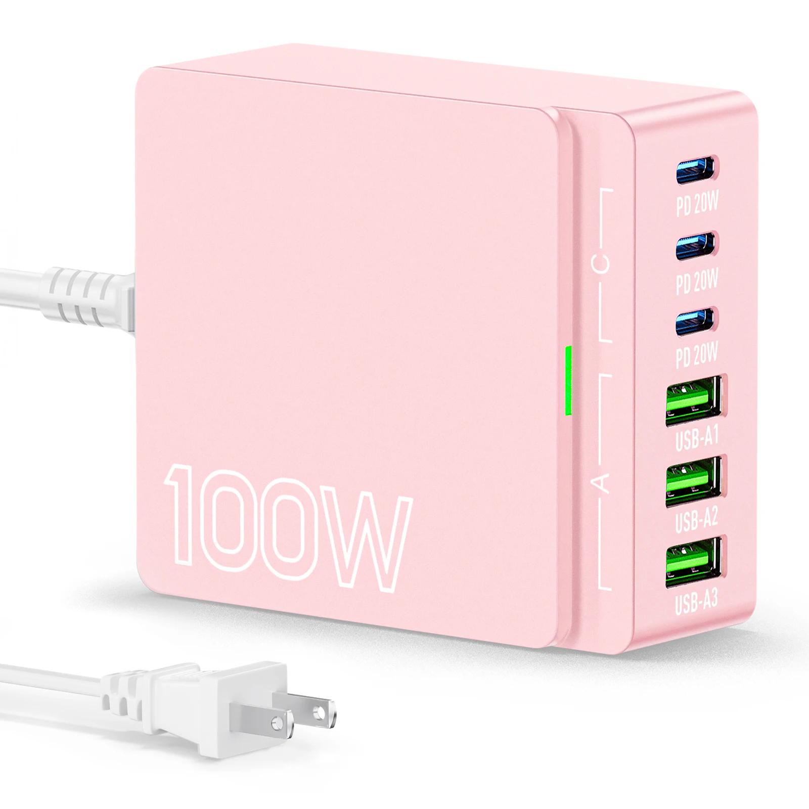 6-портовый Brick Hub GaN Fast Charging Brick Hub мощностью 100 Вт — чехол для зарядки типа C и USB A — для iPhone 16 Pro Max iPad Samsung — розовый
6-портовый Brick Hub GaN Fast Charging Brick Hub мощностью 100 Вт — чехол для зарядки типа C и USB A — для iPhone 16 Pro Max iPad Samsung — розовый