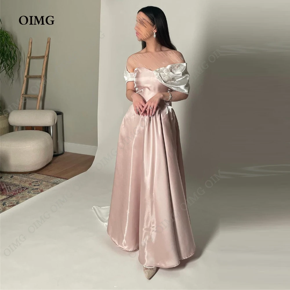 OIMG Pink Evening Dress For Women White Lace A-Line Floor Length Party Gown Off Shoulder Appliques Prom Dresses 2024 New
OIMG Pink Evening Dress For Women White Lace A-Line Floor Length Party Gown Off Shoulder Appliques Prom Dresses 2024 New
