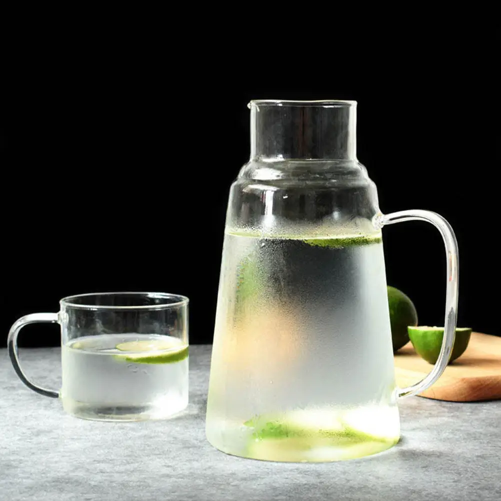 Набор из 1 премиального стеклянного кувшина для воды с крышкой, прозрачная бутылка для чая, сока, вина, холодных и горячих напитков, для домашнего использования
Набор из 1 премиального стеклянного кувшина для воды с крышкой, прозрачная бутылка для чая, сока, вина, холодных и горячих напитков, для домашнего использования