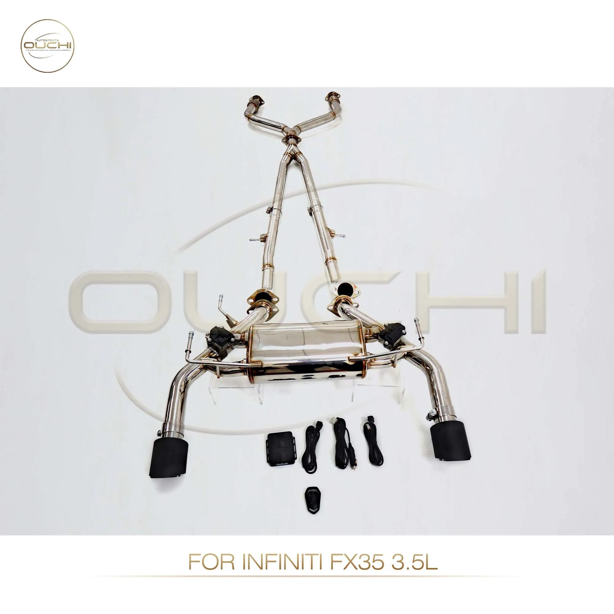 High Performance Catback For Infiniti FX35 3.5L OUCHI Stainless Steel With Electronic Valve With Muffler Tips Auto Parts
High Performance Catback For Infiniti FX35 3.5L OUCHI Stainless Steel With Electronic Valve With Muffler Tips Auto Parts