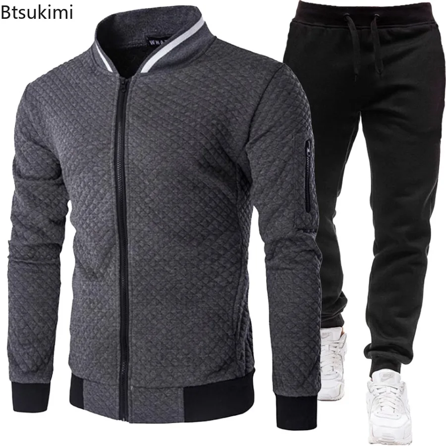 Mens Casual Tracksuits Sportswear Jackets + Pants Two Piece Sets Male Fashion Solid Jogging Suit Men Outfits Gym Clothes Fitness
Mens Casual Tracksuits Sportswear Jackets + Pants Two Piece Sets Male Fashion Solid Jogging Suit Men Outfits Gym Clothes Fitness
