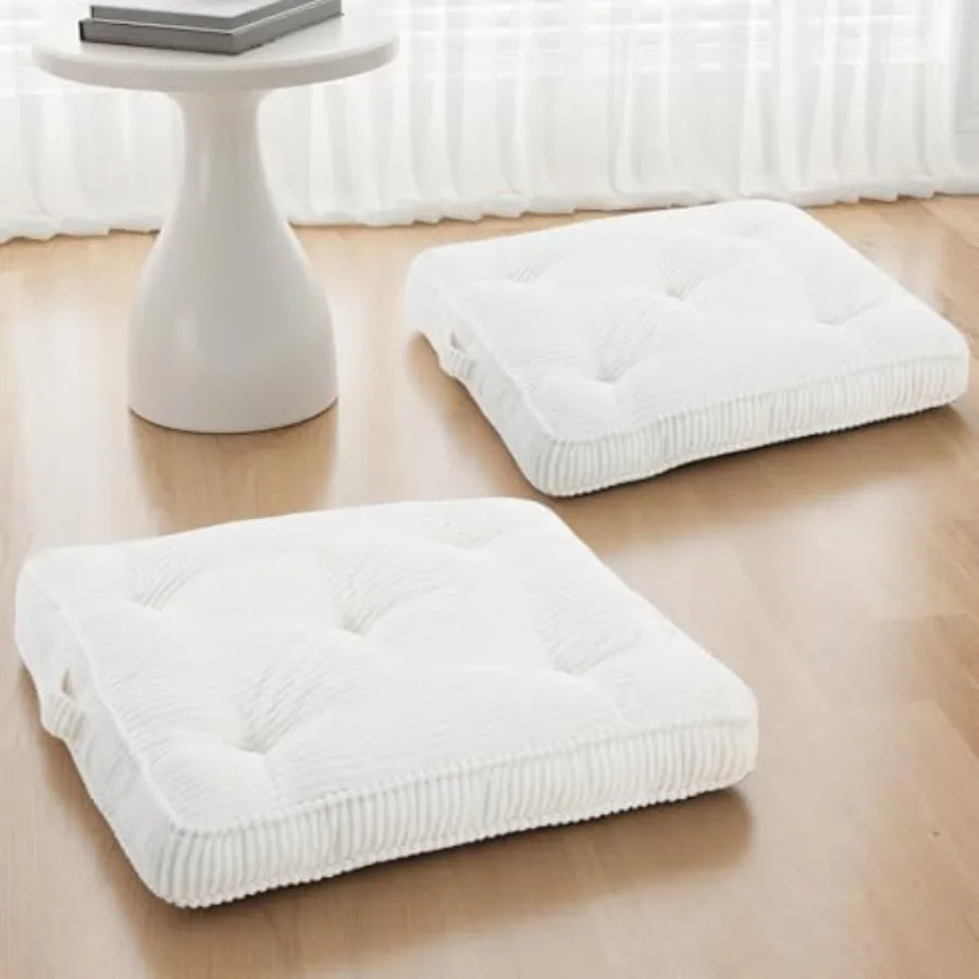 Floor Pillow Set of 4x4 Tufted Floor Cushion for Adults Square Large Meditation Cushion Pillow Corduroy Sitting Pillow with Han
Floor Pillow Set of 4x4 Tufted Floor Cushion for Adults Square Large Meditation Cushion Pillow Corduroy Sitting Pillow with Han