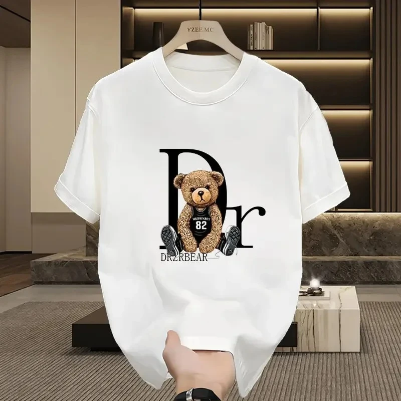 Summer High-quality Luxury Short-sleeved Bear Pattern T-shirt for Women - Pure Casual Style - Brand Logo - Comfortable T-shirt
Summer High-quality Luxury Short-sleeved Bear Pattern T-shirt for Women - Pure Casual Style - Brand Logo - Comfortable T-shirt