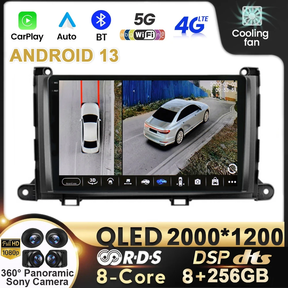 Car Radio Android 13 For Toyota Sienna 3 2010 - 2014 2 Din Multimedia WIFI FM GPS Navigation Player Stereo Head Unit Autoradio
Car Radio Android 13 For Toyota Sienna 3 2010 - 2014 2 Din Multimedia WIFI FM GPS Navigation Player Stereo Head Unit Autoradio
