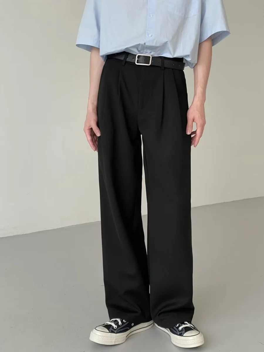 Men's Loose Straight Leg Casual Long Pants Autumn Slimming Bla Western Trousers High-End Sensation Korean Trending Sle
Men's Loose Straight Leg Casual Long Pants Autumn Slimming Bla Western Trousers High-End Sensation Korean Trending Sle