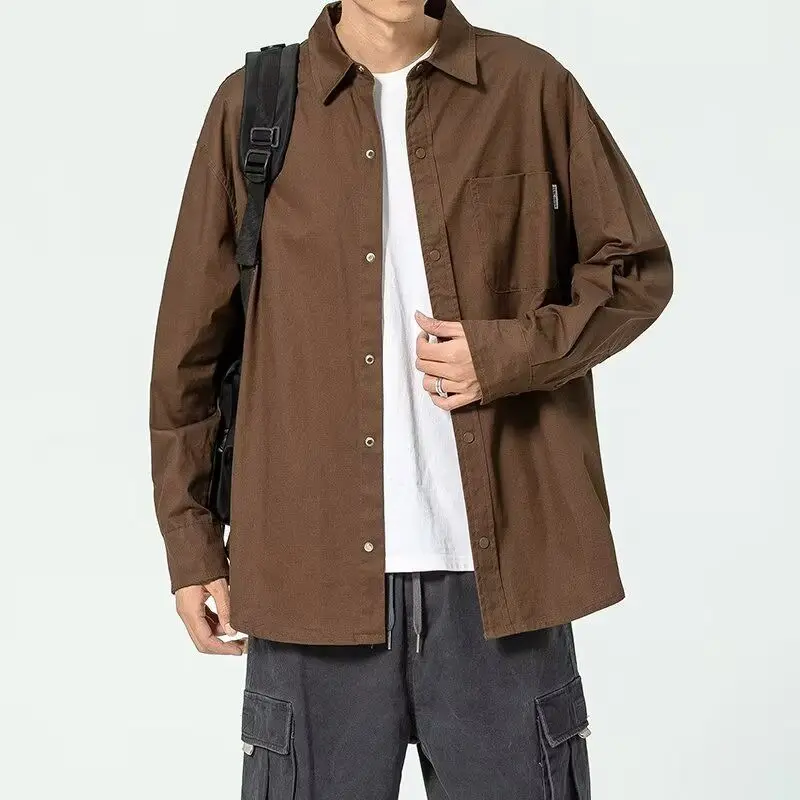 Japanese 2024 Spring and Autumn Men's New Splicing Square Collar Button Pocket Fashion Solid Color Loose Versatile Casual Shirts
Japanese 2024 Spring and Autumn Men's New Splicing Square Collar Button Pocket Fashion Solid Color Loose Versatile Casual Shirts