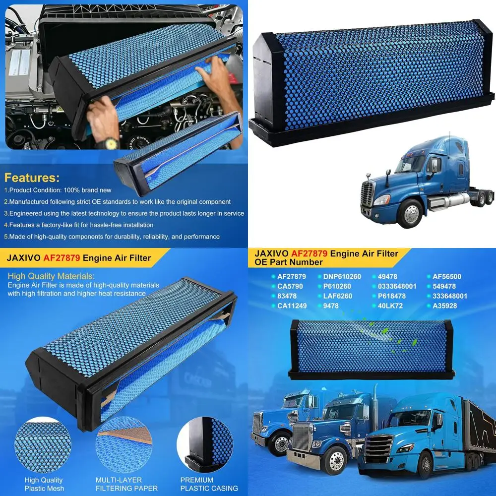 Engine Air Filter for 2008-2017 Cascadia, 2010-2016 Freightliner Trucks, Fits DD13 DD15 DD16 Cummins ISX12 ISX15 Engines, Replac
Engine Air Filter for 2008-2017 Cascadia, 2010-2016 Freightliner Trucks, Fits DD13 DD15 DD16 Cummins ISX12 ISX15 Engines, Replac