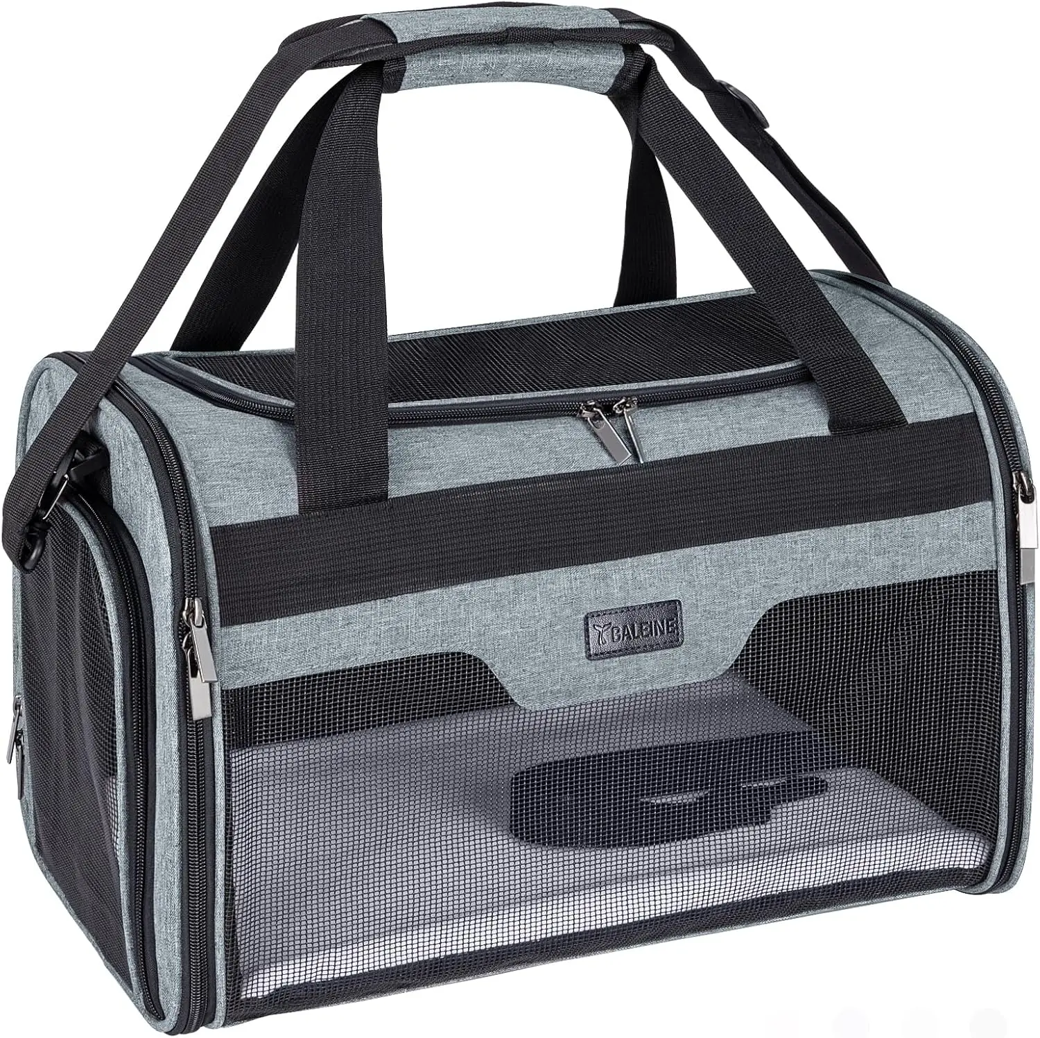Cat Carrier, Puppy Dog Carrier for Small Medium Pets Up to 15 Lbs, Soft-Sided Dog Travel Bag with Safety Zippers, Collapsible
Cat Carrier, Puppy Dog Carrier for Small Medium Pets Up to 15 Lbs, Soft-Sided Dog Travel Bag with Safety Zippers, Collapsible