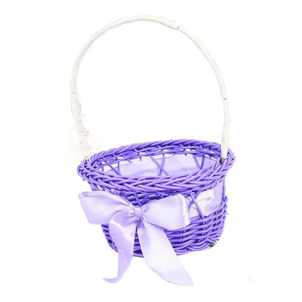 Imitation Rattan Round Small Flower Basket Pink/Purple/Orange/Blue/Yellow Decorative Woven Hand-held Flower Basket with handle
Imitation Rattan Round Small Flower Basket Pink/Purple/Orange/Blue/Yellow Decorative Woven Hand-held Flower Basket with handle
