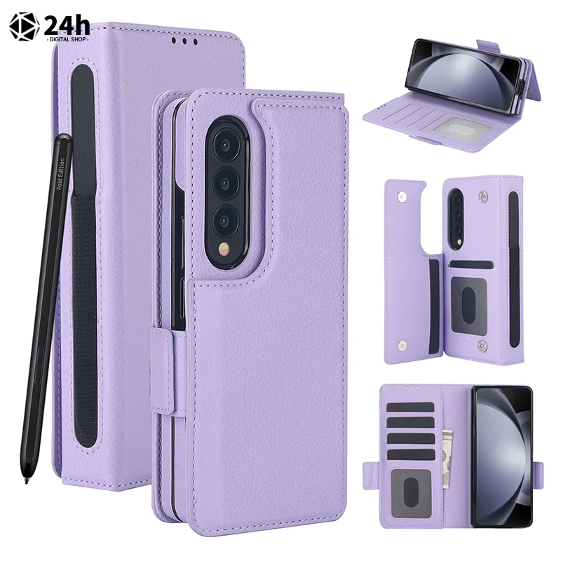 Luxury flip leather Covers For Galaxy Z Fold 3 4 For Samsung Z Fold 5 Phone Case Multi functional Card holder Wallet Phone Case
Luxury flip leather Covers For Galaxy Z Fold 3 4 For Samsung Z Fold 5 Phone Case Multi functional Card holder Wallet Phone Case
