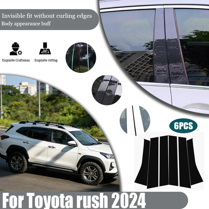 For Toyota rush 2024 6PCS Window Trim Covers Center Film Column B C Pillar Posts Sticker Car Accessories
For Toyota rush 2024 6PCS Window Trim Covers Center Film Column B C Pillar Posts Sticker Car Accessories