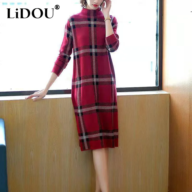 Spring Autumn New Loose Plaid Striped Korean Dresses Women Elegant Fashion Long Sleeve Vestidos De Fiesta Casual Chic Robe Femme
Spring Autumn New Loose Plaid Striped Korean Dresses Women Elegant Fashion Long Sleeve Vestidos De Fiesta Casual Chic Robe Femme