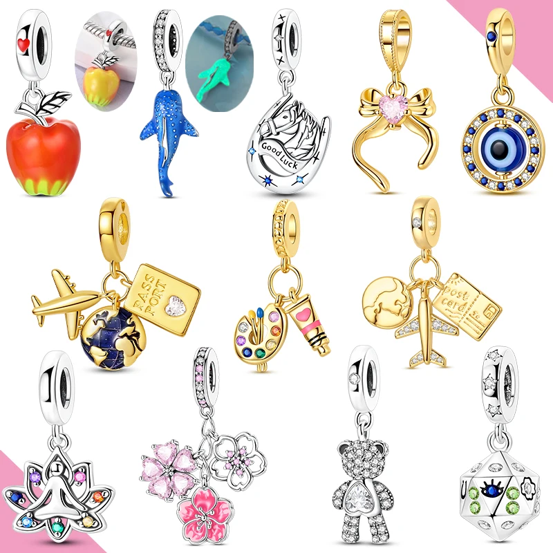 925 Silver Charm Bead Fit Original Bracelet Making Mushroom Whale Shark Dice Pendnat For Woman Jewelry
925 Silver Charm Bead Fit Original Bracelet Making Mushroom Whale Shark Dice Pendnat For Woman Jewelry