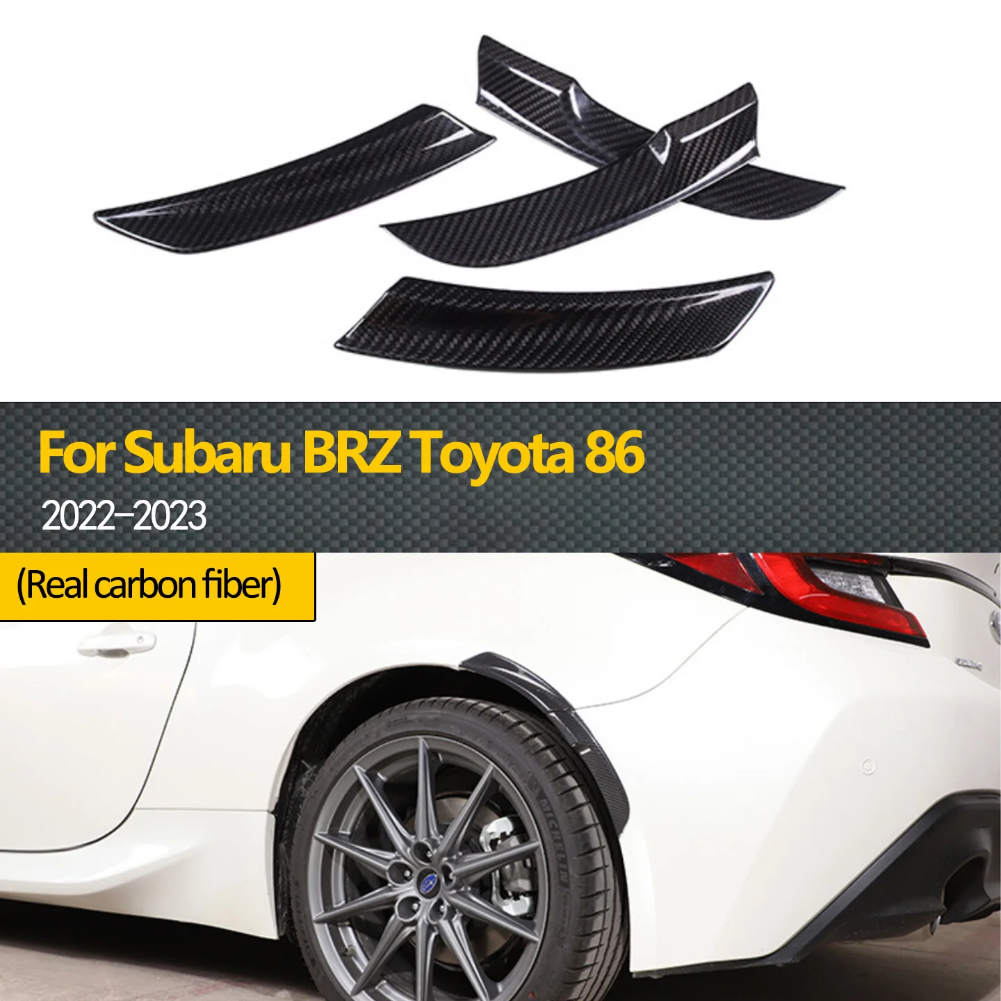 Натуральная сухая декоративная наклейка на заднее крыло из углеродного волокна для Subaru BRZ и Toyota GR86, экстерьер автомобиля 2022-2023 гг.
Натуральная сухая декоративная наклейка на заднее крыло из углеродного волокна для Subaru BRZ и Toyota GR86, экстерьер автомобиля 2022-2023 гг.