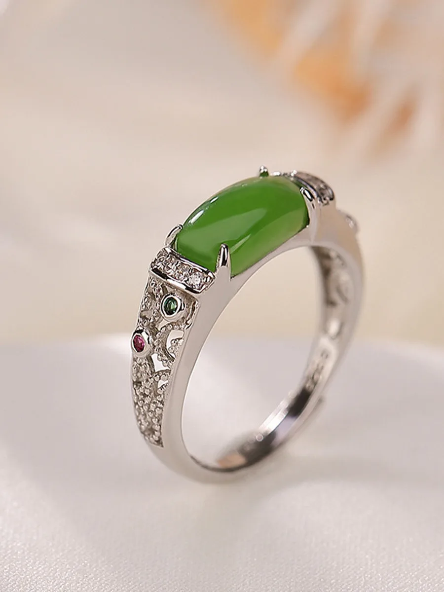 Elegant Silver Plated Epimedium Ring for Women Open Style Saddle Design Fashionable Retro Court Style Jewelry Accessory
Elegant Silver Plated Epimedium Ring for Women Open Style Saddle Design Fashionable Retro Court Style Jewelry Accessory