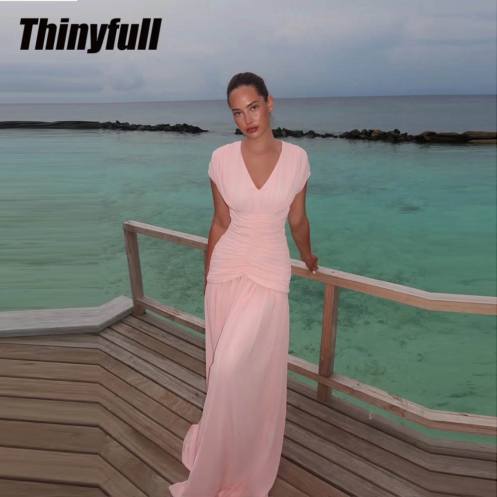 Thinyfull Mermaid Chiffon Arab Prom Dresses V-neck Evening Party Dress Vestidos De Fiesta Elegantes Party Gown Customized
Thinyfull Mermaid Chiffon Arab Prom Dresses V-neck Evening Party Dress Vestidos De Fiesta Elegantes Party Gown Customized