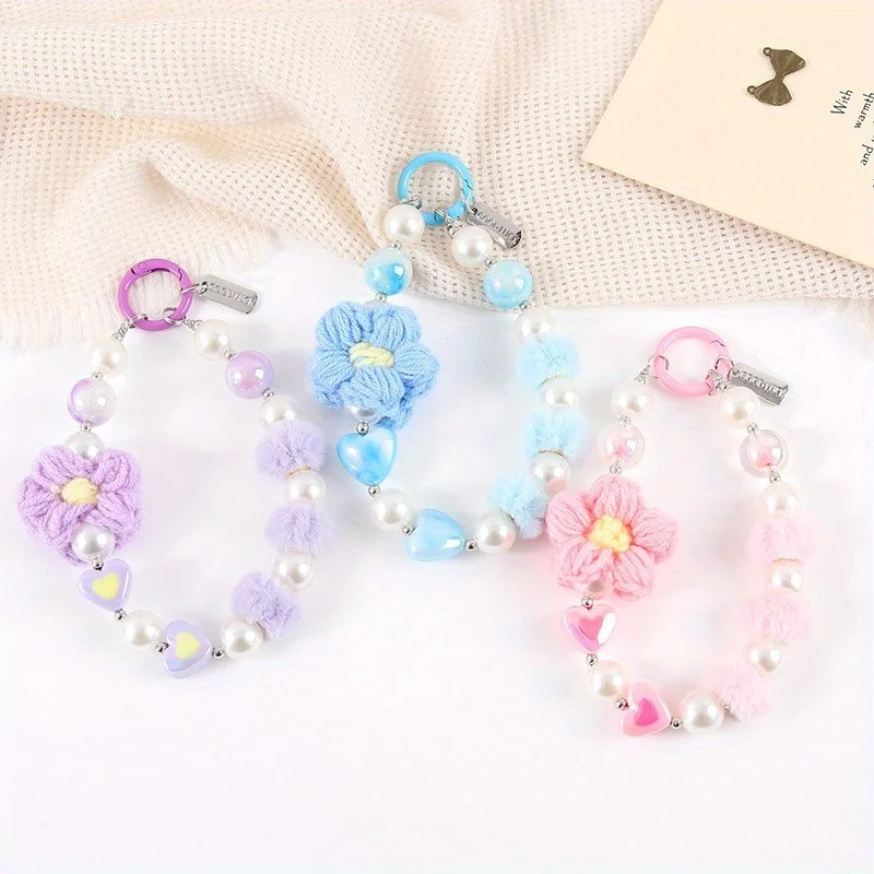 Acrylic Heart-shaped Artificial Pearl Hanging Rope Sweet and Fashionable Plush Flower Hanging Accessories Keychain
Acrylic Heart-shaped Artificial Pearl Hanging Rope Sweet and Fashionable Plush Flower Hanging Accessories Keychain