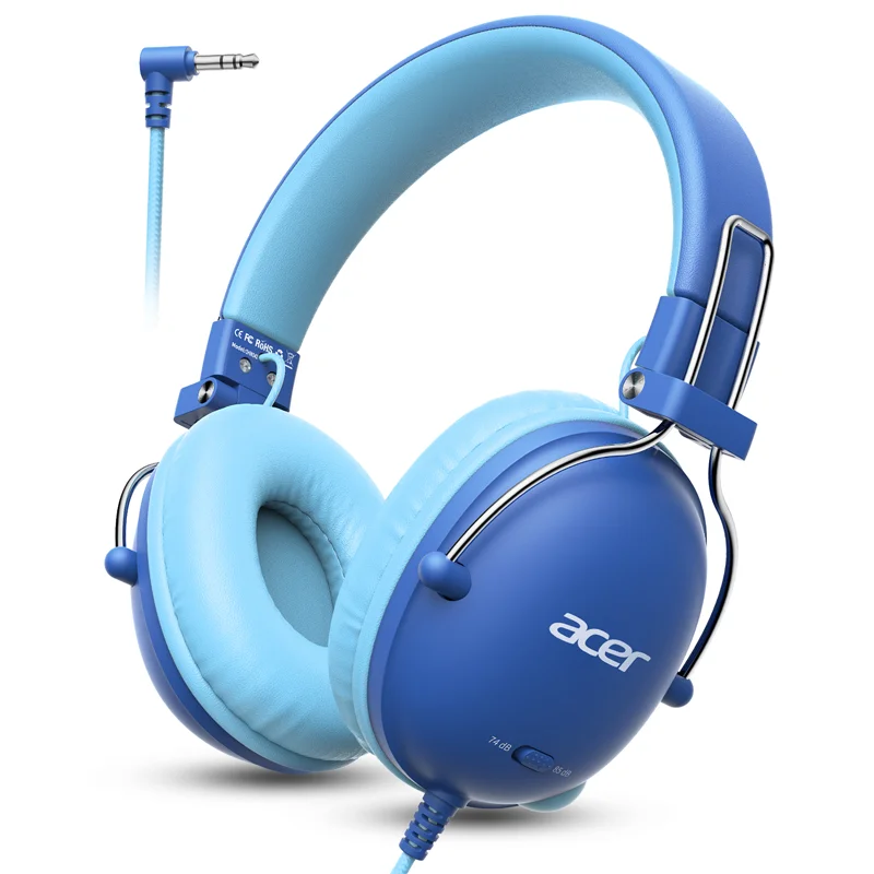Acer Kids Headphones for School 74/85dB Safe Volume Kids Headphones with Cord Stereo Wired on-Ear Headphones for Boys, Girls
Acer Kids Headphones for School 74/85dB Safe Volume Kids Headphones with Cord Stereo Wired on-Ear Headphones for Boys, Girls