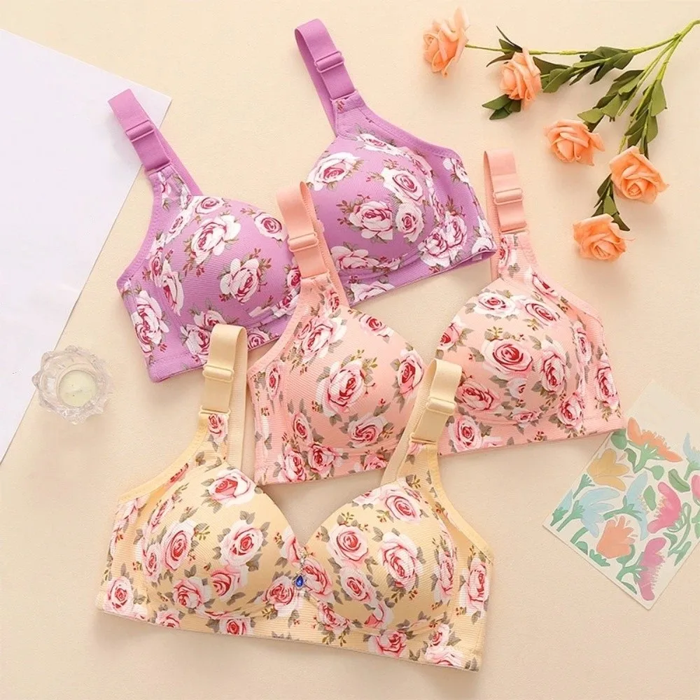 Plus Size Elderly Mothers Flower Bra Close-fitting Gathering Anti Sagging Lace Women's Underwear Rose Printed Lingerie
Plus Size Elderly Mothers Flower Bra Close-fitting Gathering Anti Sagging Lace Women's Underwear Rose Printed Lingerie