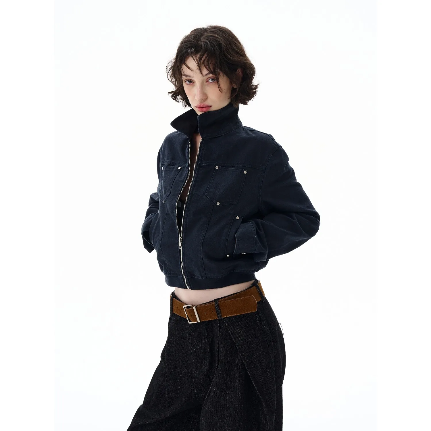 Women's Short Jacket Coat 2026 Spring American Retro Workwear Jacket Unique Design Cool Style Short Coat Crop Top Outwear
Women's Short Jacket Coat 2026 Spring American Retro Workwear Jacket Unique Design Cool Style Short Coat Crop Top Outwear