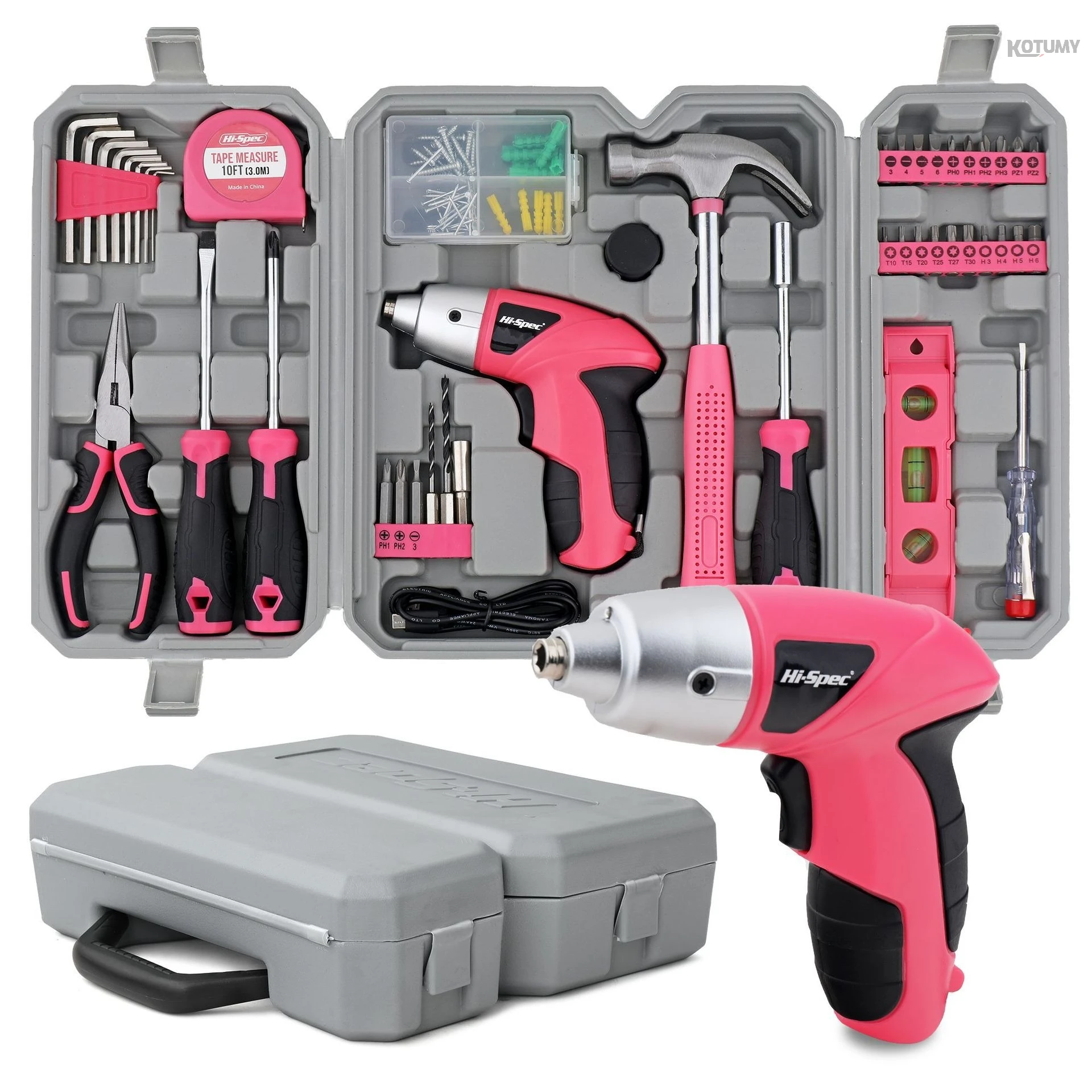 46Pcs 4V Cordless Electric Screwdriver Set Rechargeable Household Hammer Hand Tool Kit
46Pcs 4V Cordless Electric Screwdriver Set Rechargeable Household Hammer Hand Tool Kit