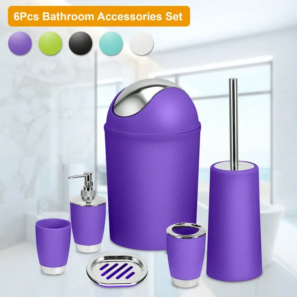 Bathroom Accessories Set, Bathroom Set Ensemble With Soap Dispenser Toothbrush Holder Tumbler Soap Dish Toilet Cleaning Brush T
Bathroom Accessories Set, Bathroom Set Ensemble With Soap Dispenser Toothbrush Holder Tumbler Soap Dish Toilet Cleaning Brush T