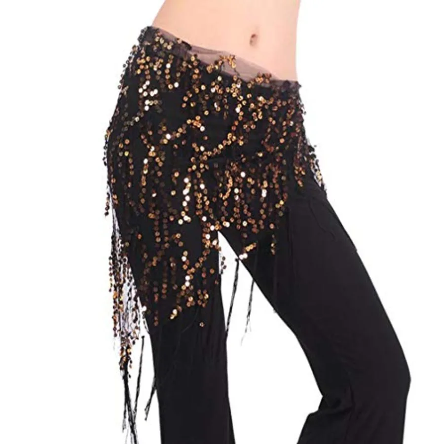 Women Belly Dance Hip Scarf, Sequin Tassels Triangle Tribal Wrap Skirt Waist Chain
Women Belly Dance Hip Scarf, Sequin Tassels Triangle Tribal Wrap Skirt Waist Chain