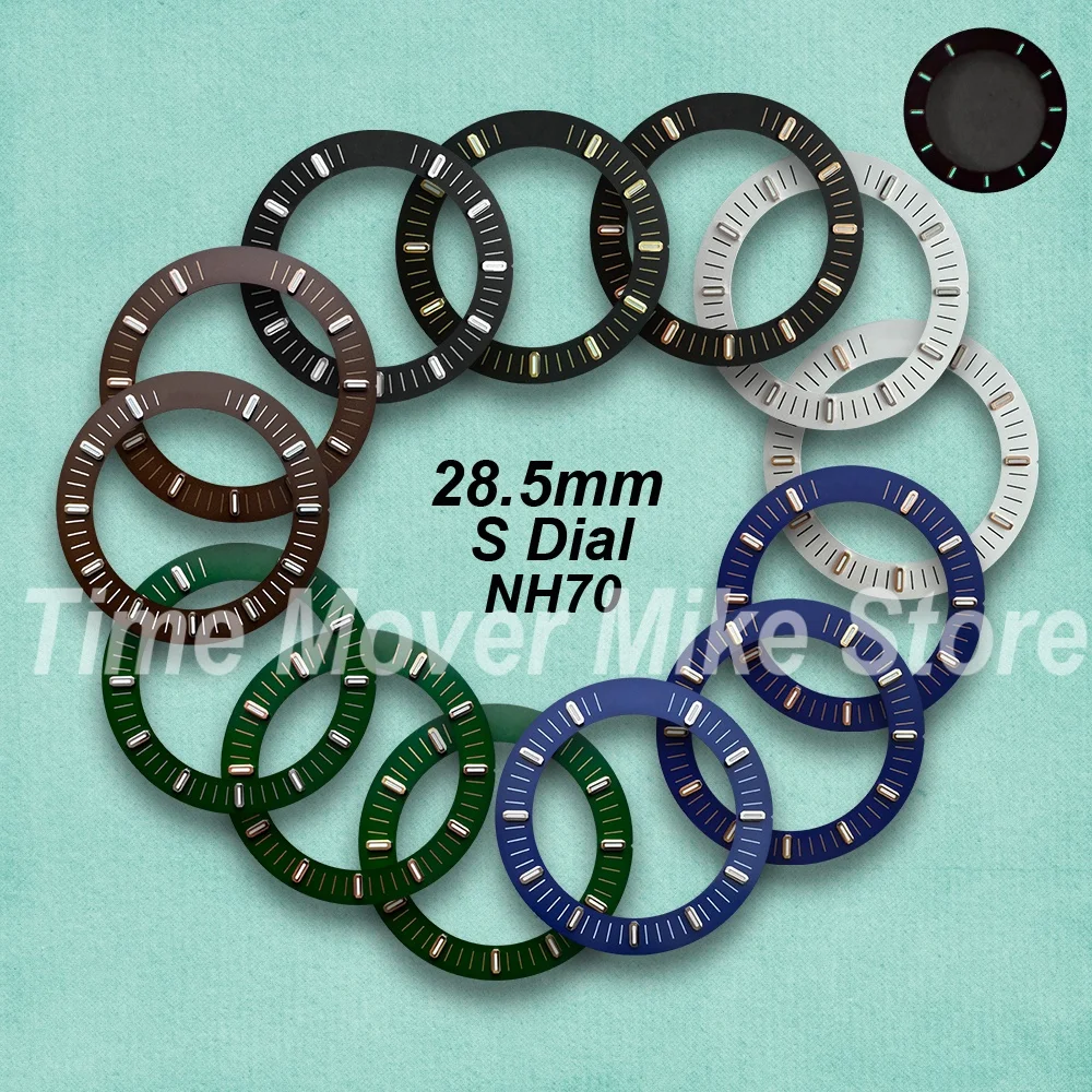 28.5mm S Logo High-Quality Hollow Out Dial Fit NH70 Movement Green Luminous Watch Modification Accessories
28.5mm S Logo High-Quality Hollow Out Dial Fit NH70 Movement Green Luminous Watch Modification Accessories