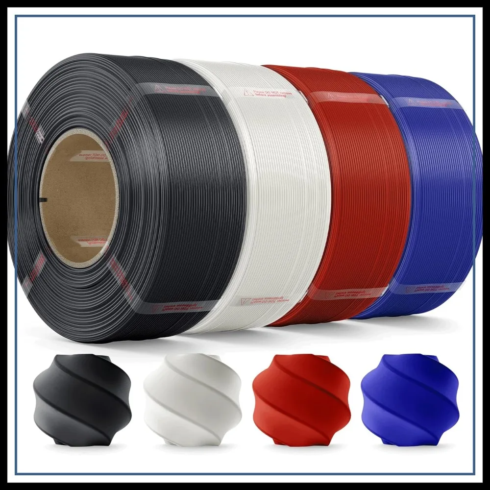 PLA Filament 1.75mm 3D Printer Filament Refill, 4kg (8.8lbs) Premium Quality, Black+White+Red+Dark Blue for Bambu Lab Printers
PLA Filament 1.75mm 3D Printer Filament Refill, 4kg (8.8lbs) Premium Quality, Black+White+Red+Dark Blue for Bambu Lab Printers