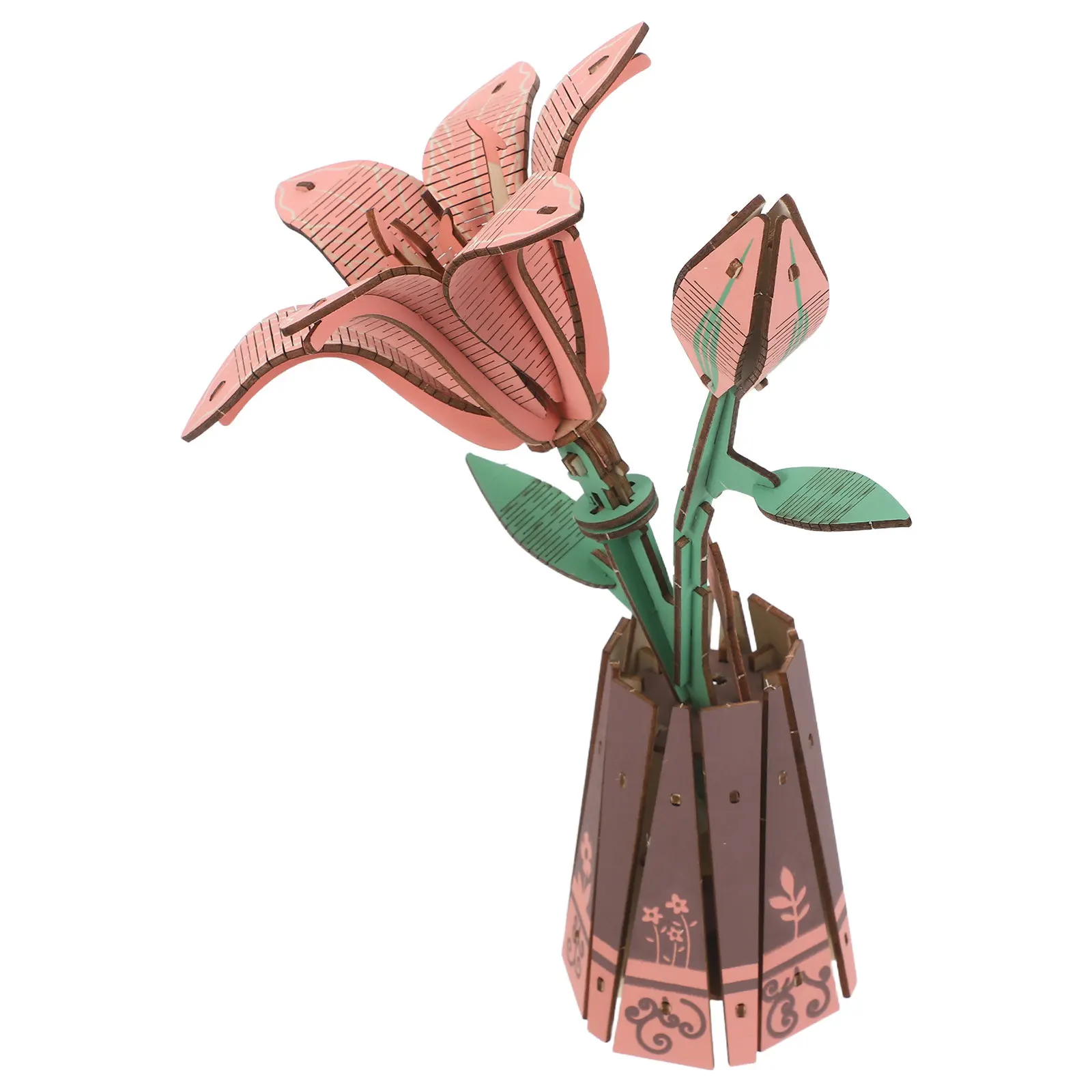 1Set Wooden Flower Puzzle 3D Lily Pot Desktop Bonsai Assembly Kit Creative Wood Craft Floral Decoration Craft Flower Puzzle
1Set Wooden Flower Puzzle 3D Lily Pot Desktop Bonsai Assembly Kit Creative Wood Craft Floral Decoration Craft Flower Puzzle