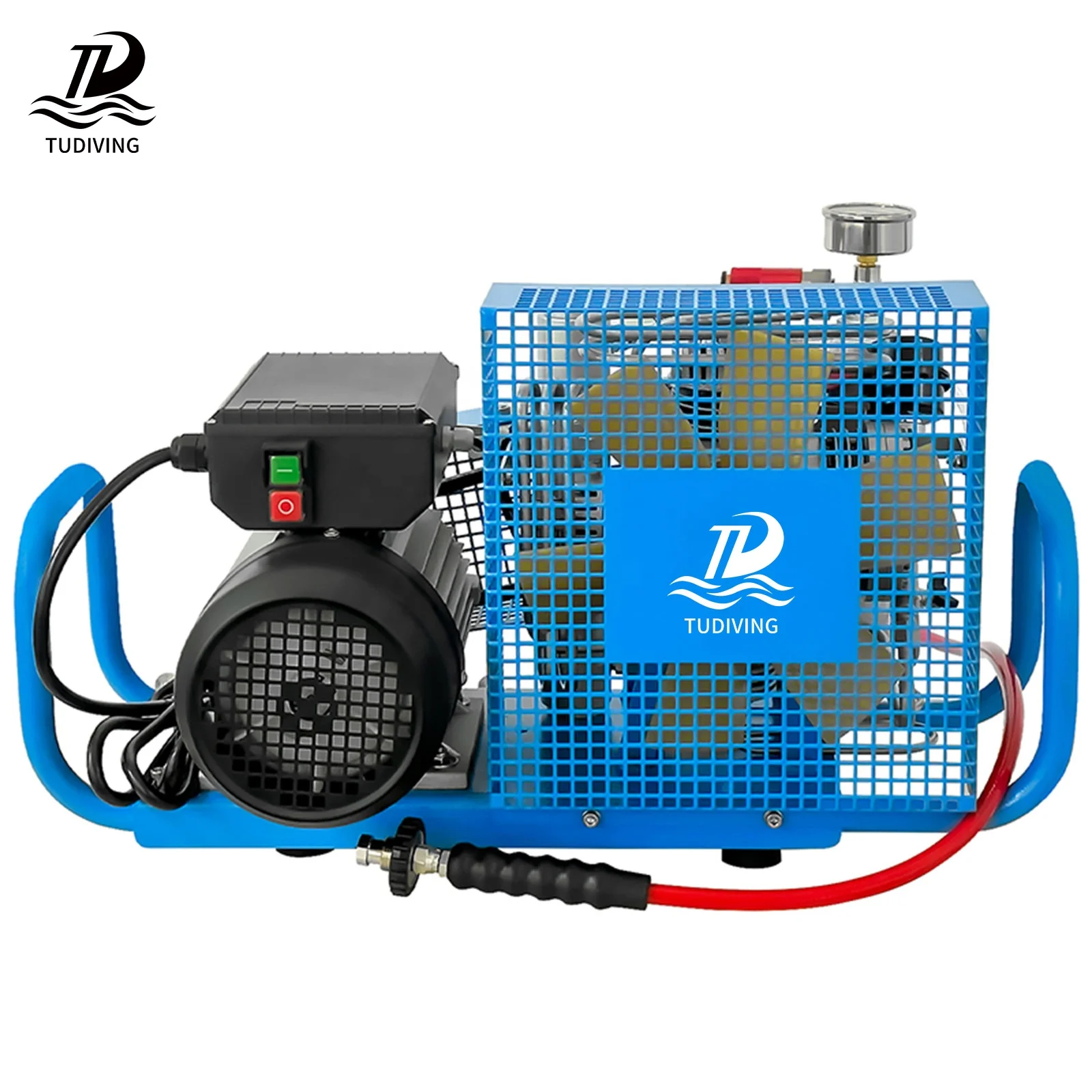 TUDIVING Custom High Quality Auto Stop Electric 100L/Min Four Cylinder 300bar 4500psi Scuba Diving Portable 30mpa Air Compressor
TUDIVING Custom High Quality Auto Stop Electric 100L/Min Four Cylinder 300bar 4500psi Scuba Diving Portable 30mpa Air Compressor