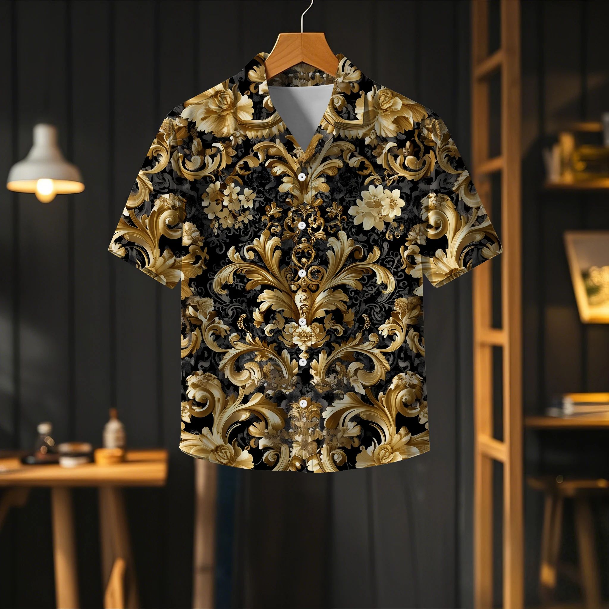 Contemporary 3D Digital Print Short Sleeve Shirt, Cuban Collar Detail, Ideal for Summer Travel and Casual Style.
Contemporary 3D Digital Print Short Sleeve Shirt, Cuban Collar Detail, Ideal for Summer Travel and Casual Style.