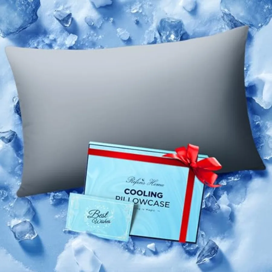 Ice Cooling Pillowcase for Hot Sleepers, Instantly Cool, Stay Cold All Night, Softer Than Silk Pillow Cases, Pillow Covers with
Ice Cooling Pillowcase for Hot Sleepers, Instantly Cool, Stay Cold All Night, Softer Than Silk Pillow Cases, Pillow Covers with