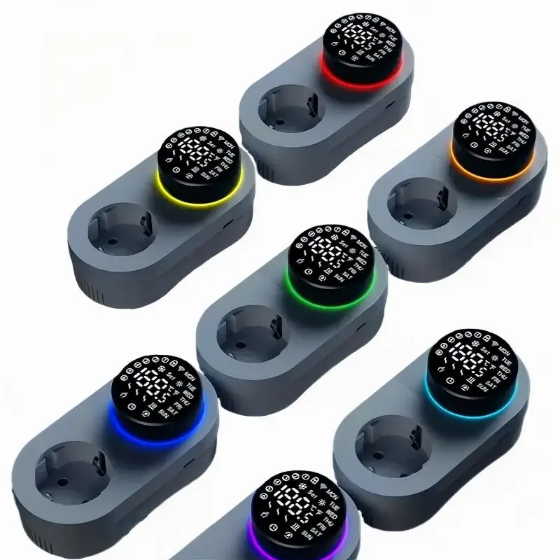 2026 New Graffiti WiFi Intelligent Temperature Control Plug with Sensor Programmable Digital Display Knob APP Temperature Contro