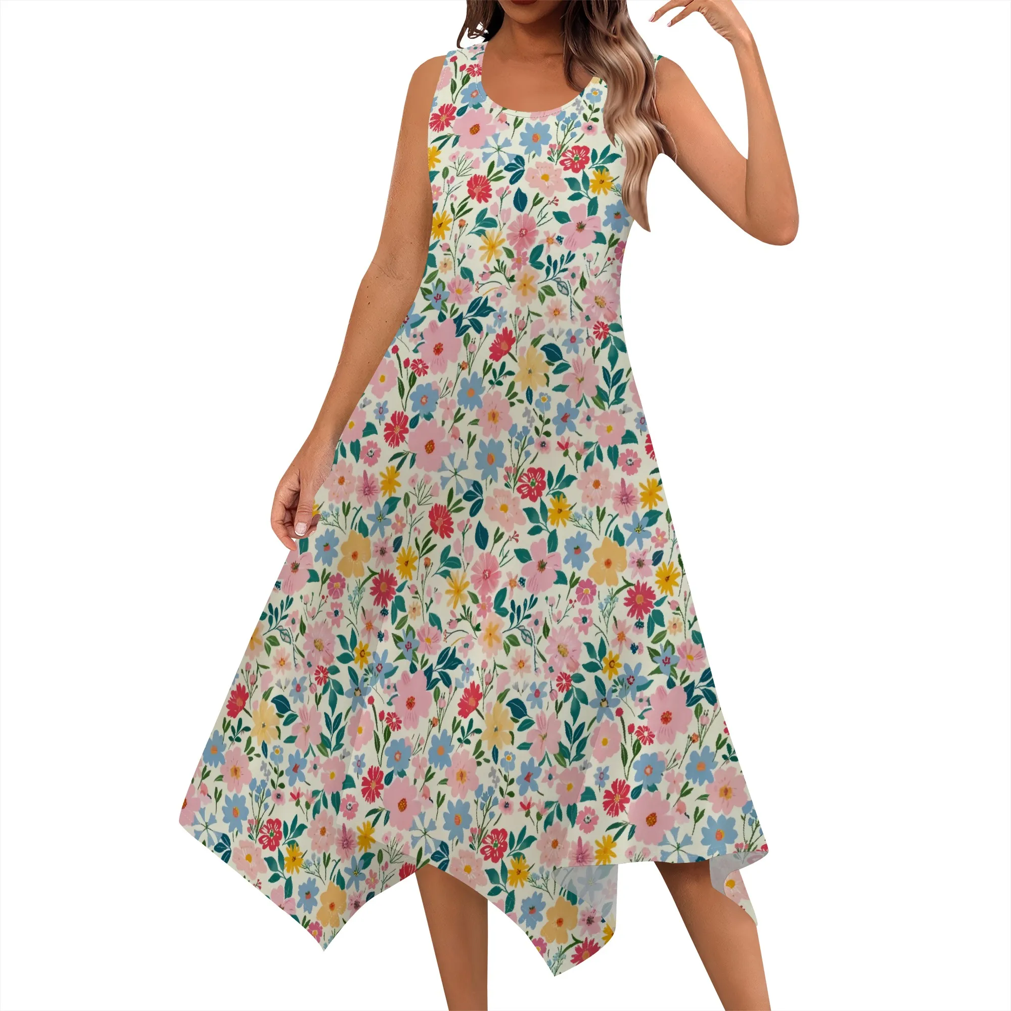 Womens Casual Ditsy Pastel Flowers Dress for Summer Tank Dress Loose Flowy Beach Dress Hankerchief Flare Midi Sundress
Womens Casual Ditsy Pastel Flowers Dress for Summer Tank Dress Loose Flowy Beach Dress Hankerchief Flare Midi Sundress