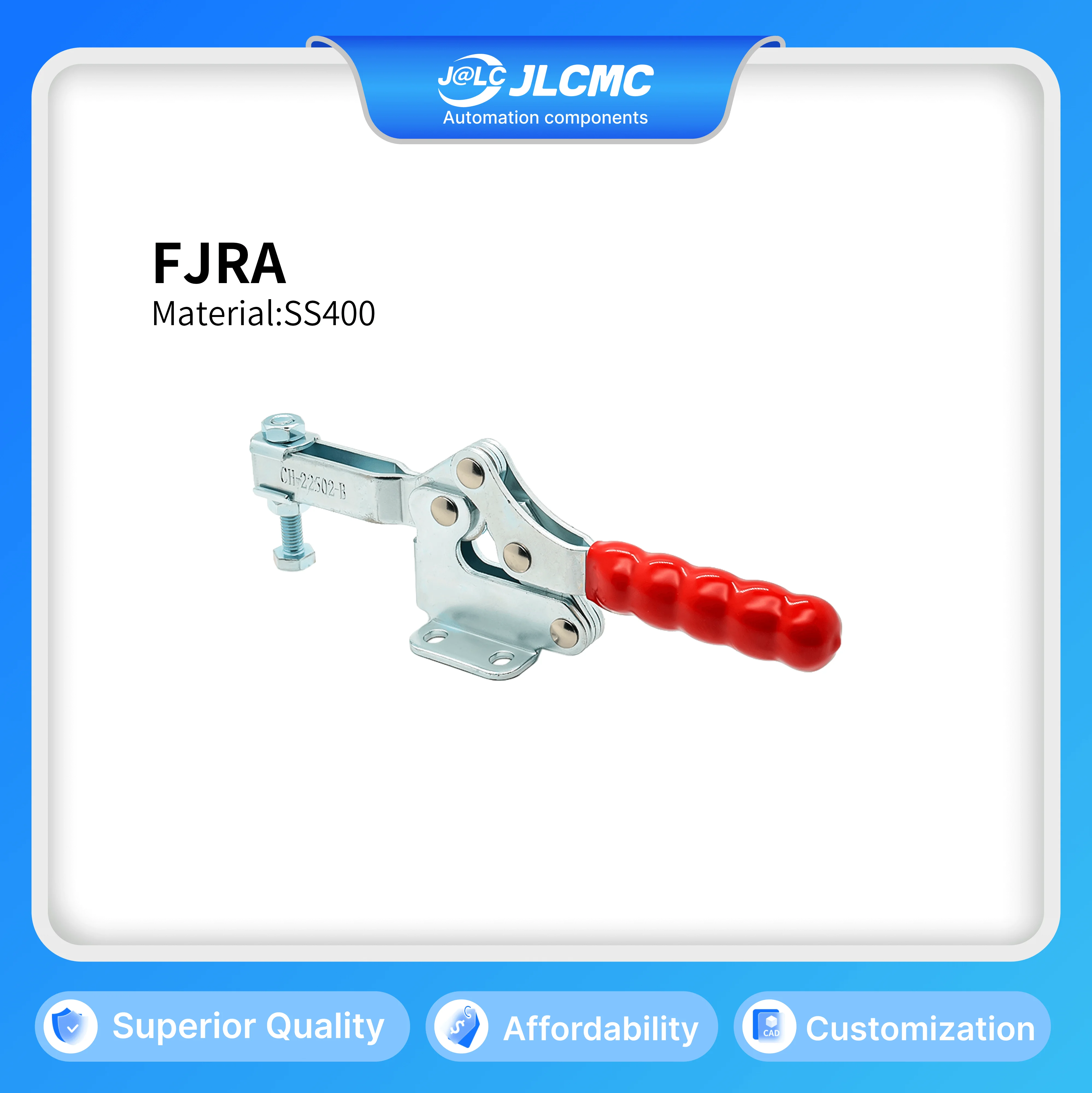 1PCS Horizontal Toggle Clamp 150/250kg, U-Handle Type, 94°Arm, 76°Handle, Flange Base, for Woodworking
1PCS Horizontal Toggle Clamp 150/250kg, U-Handle Type, 94°Arm, 76°Handle, Flange Base, for Woodworking