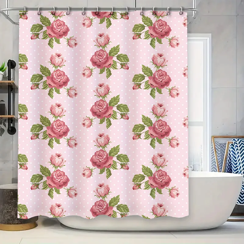 Vintage Pink Floral Shower Curtain Bath Decor Waterproof Fabric Home Decoration Romantic Rose Garden Printing Wall Hanging for B
Vintage Pink Floral Shower Curtain Bath Decor Waterproof Fabric Home Decoration Romantic Rose Garden Printing Wall Hanging for B