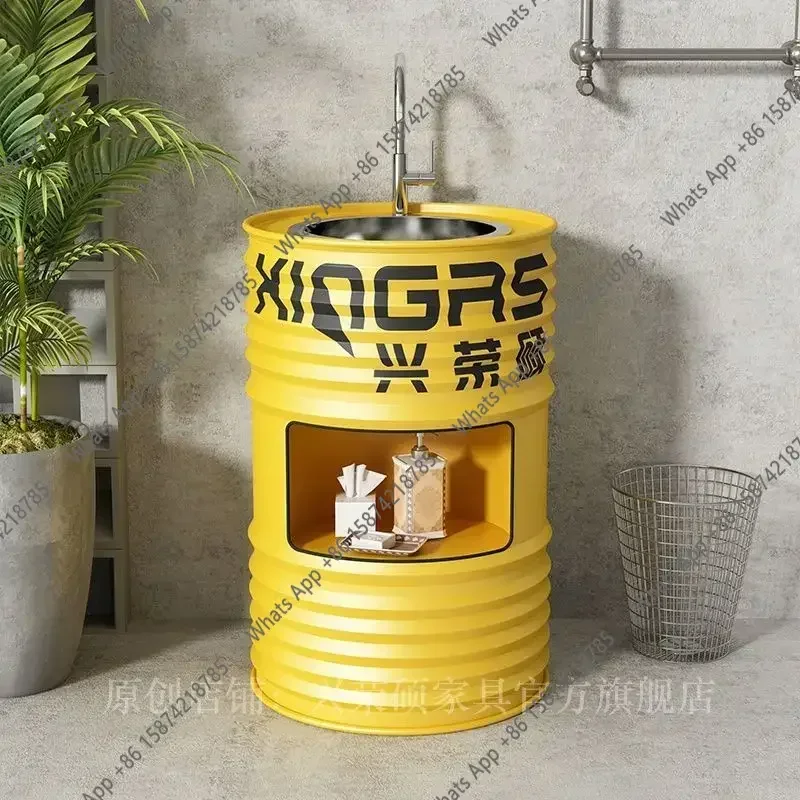 N64 C Industrial Wind Oil Barrel Wash Basin Bathroom Sink Floor-standing Wash Art Personality Basin Wash Basin
N64 C Industrial Wind Oil Barrel Wash Basin Bathroom Sink Floor-standing Wash Art Personality Basin Wash Basin