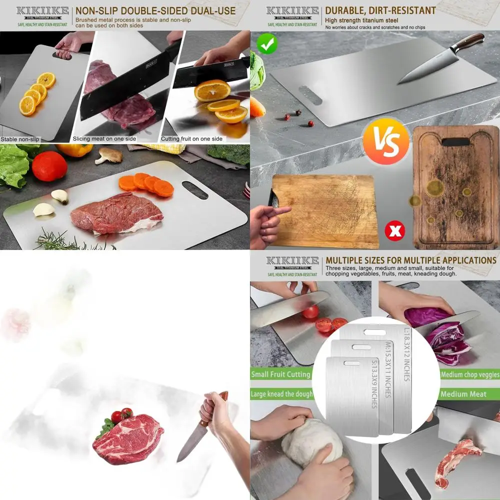 Triple Titanium Kitchen Cutting Boards - Non-Stick, Durable, Easy Clean, Food-Grade (S/M/L)
Triple Titanium Kitchen Cutting Boards - Non-Stick, Durable, Easy Clean, Food-Grade (S/M/L)