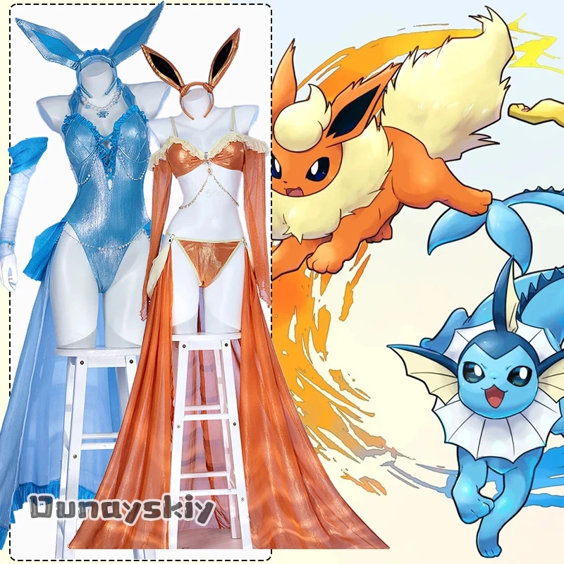 Anime Eevee Cosplay Costume Two Piece Halter Neck Bikini with Glove Headdress High Women's Waist Swimwear For Summer Party
Anime Eevee Cosplay Costume Two Piece Halter Neck Bikini with Glove Headdress High Women's Waist Swimwear For Summer Party