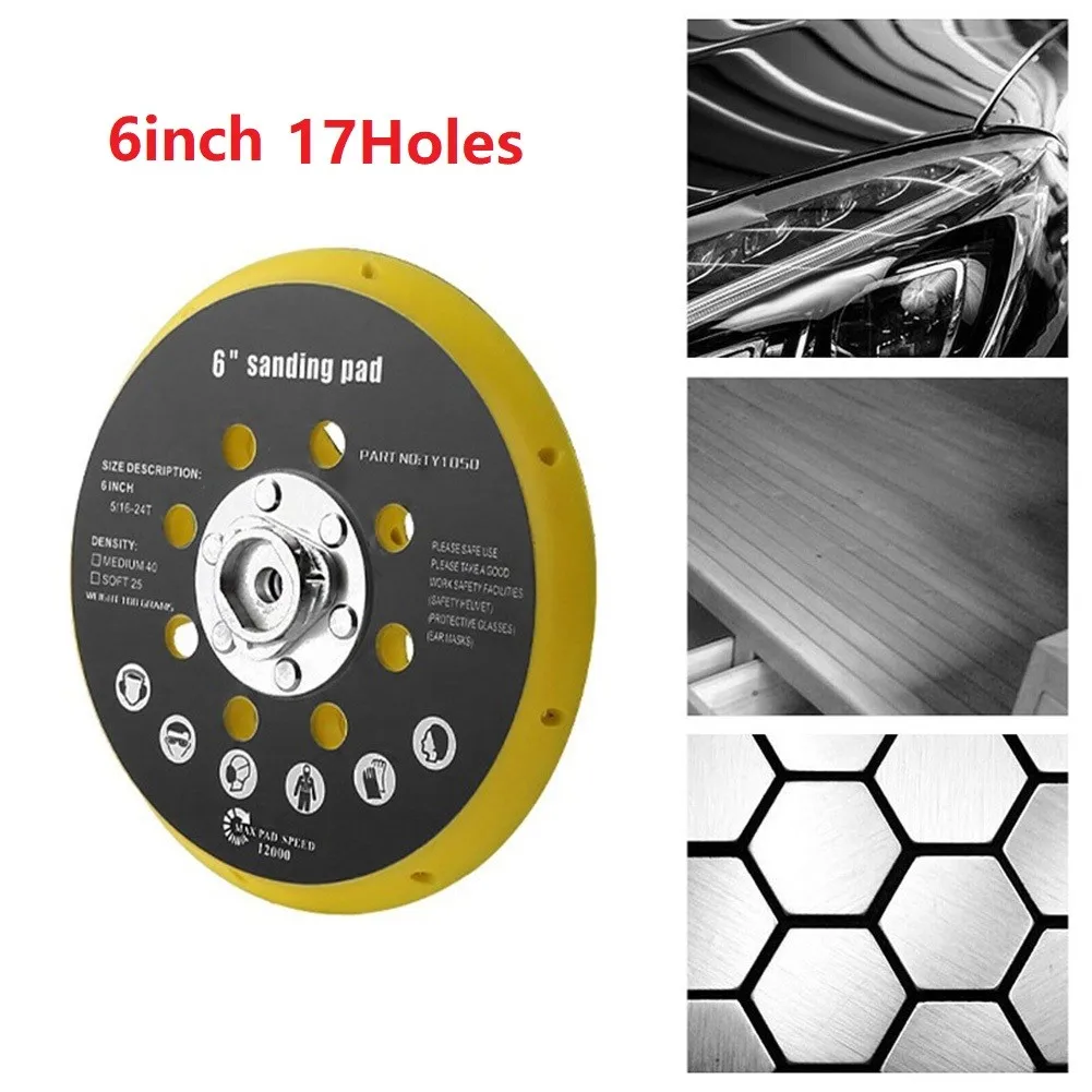 1PC 6 Inch Sander Pad 17 Holes Backing Sanding Disc Pad Hook And Loop Sanding Pads For BO6030/BO6040 For Electric Orbital Sander
1PC 6 Inch Sander Pad 17 Holes Backing Sanding Disc Pad Hook And Loop Sanding Pads For BO6030/BO6040 For Electric Orbital Sander