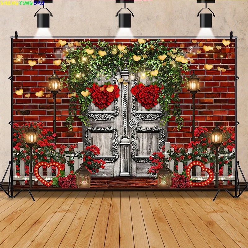 Vinyl Custom Glamorous Valentine's Day Photography Backdrops Props Pink Bokeh Red Rose Vintage Wooden Door Wall Background AL-21
Vinyl Custom Glamorous Valentine's Day Photography Backdrops Props Pink Bokeh Red Rose Vintage Wooden Door Wall Background AL-21