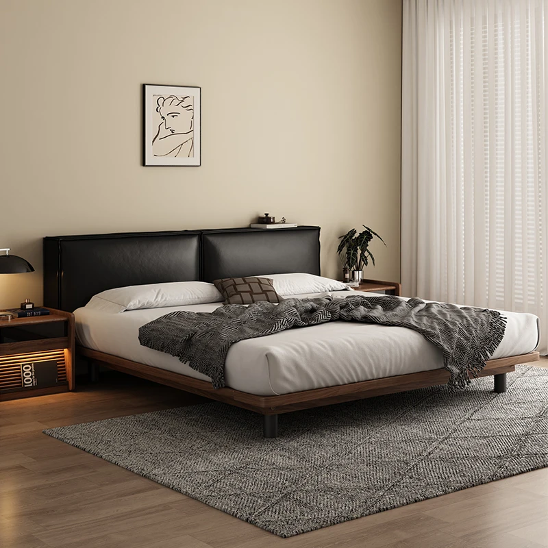 Medieval Japanese-style tatami solid wood bed Modern simple master bedroom B & B
Medieval Japanese-style tatami solid wood bed Modern simple master bedroom B & B