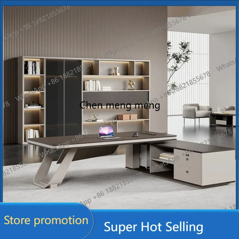 D46 Light luxury chairperson's office boss's desk modern simple table president's desk
D46 Light luxury chairperson's office boss's desk modern simple table president's desk
