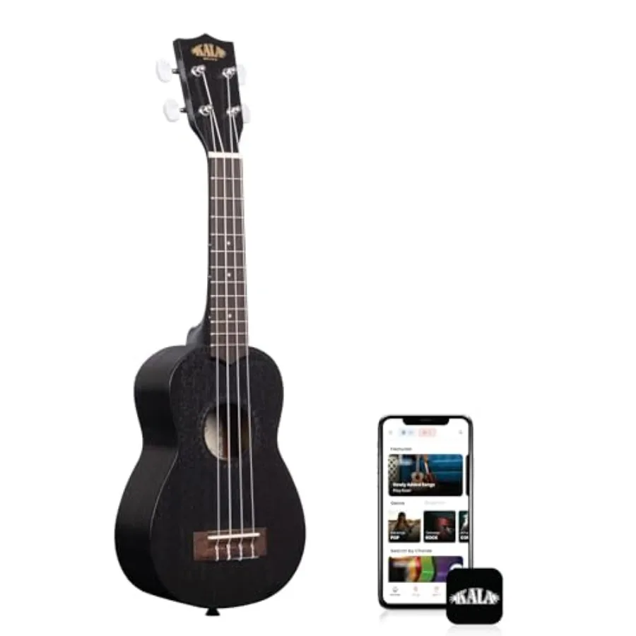 21 Inch Soprano Ukulele for Beginners, Mahogany Body with Black Satin Finish, Aquila Strings for Easy Play Ideal for Students,
21 Inch Soprano Ukulele for Beginners, Mahogany Body with Black Satin Finish, Aquila Strings for Easy Play Ideal for Students,